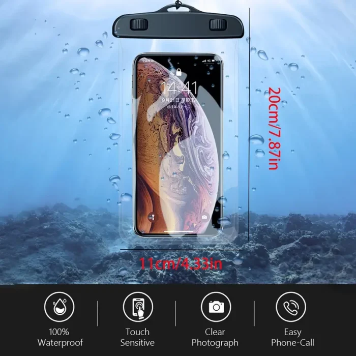 Велика водонепроникна сумка для мобільного телефону з мотузкою - Зображення 3