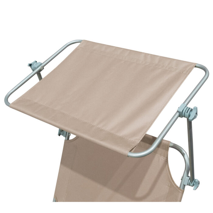 Бежевий сталевий шезлонг Linder Exclusiv GM4000BG - Зображення 2