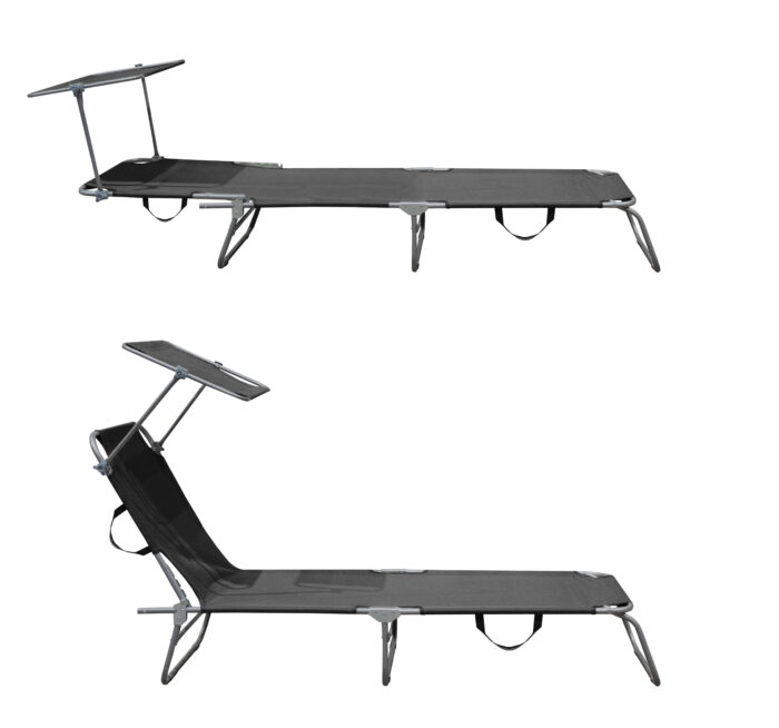 Сірий сталевий шезлонг Linder Exclusiv GM4000DG - Зображення 3