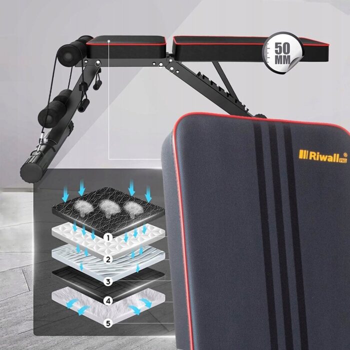 Регульована складна лава для тренувань з нахилом RIWALL PRO HOME RT-01 - Зображення 6