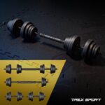 Набір регульованих бітумних гантелей Trex Sport 2х20 кг TX-020SNO - Зображення 6