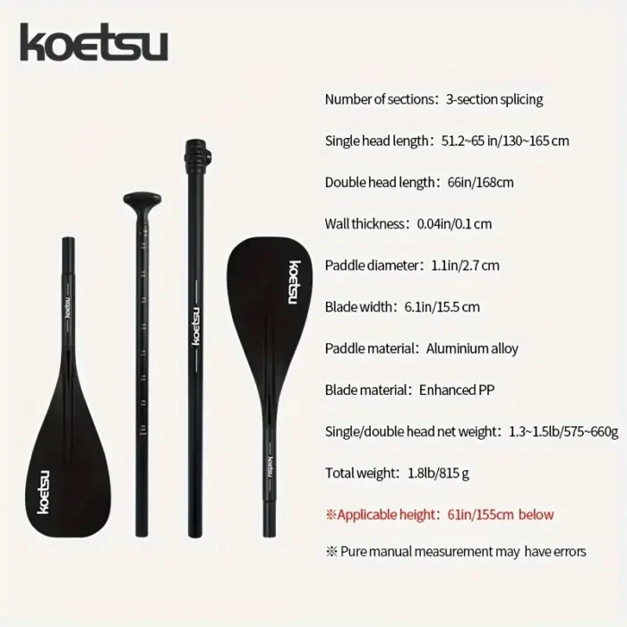 109fc40b-eb3f-468d-a564-31894a8fcbf0 Весло двостороннє для SUP дошки KOETSU трьохсегментне - Зображення 4