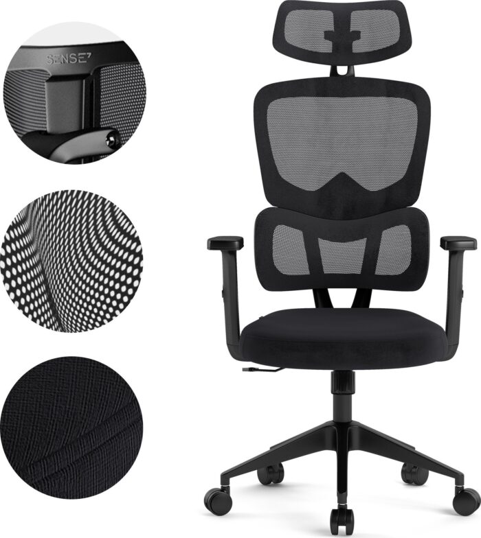 Офісне крісло SENSE7 Veno чорного кольору - Зображення 5