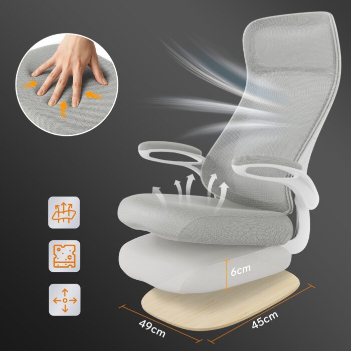 Офісний стілець SENSE7 Revo сірого кольору - Зображення 6