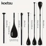 Весло двостороннє для SUP дошки KOETSU трьохсегментне - Зображення 2