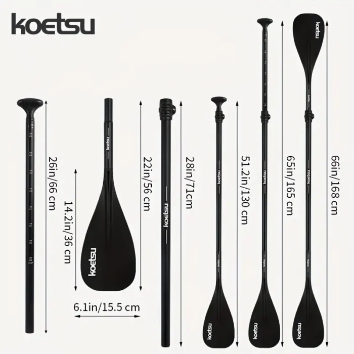 1b90fe2e-2756-4d57-b2b1-84a1575ab74d Весло двостороннє для SUP дошки KOETSU трьохсегментне - Зображення 2