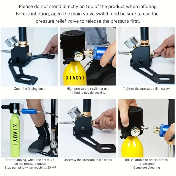 Ручний насос високого тиску XIAOYI 30 Мпа - Зображення 6