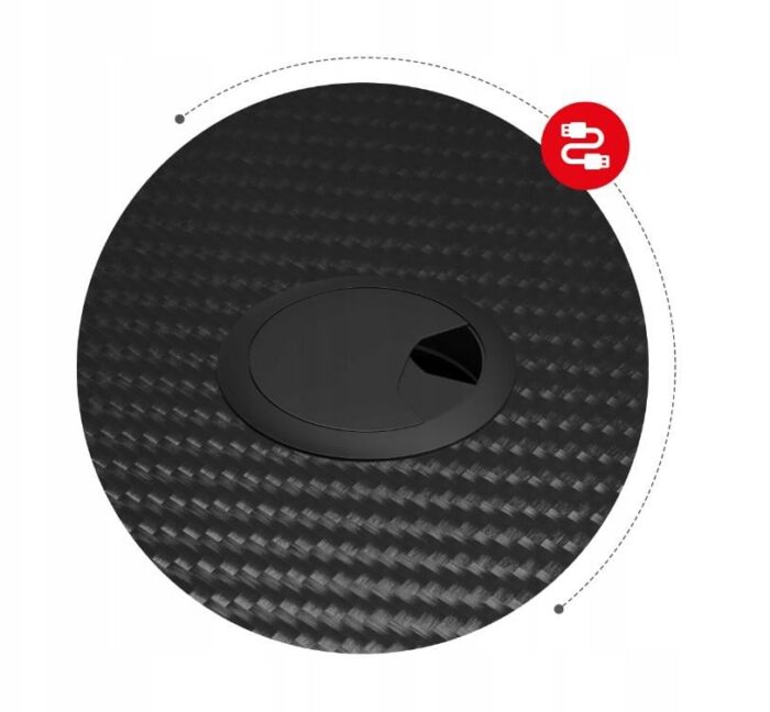 Ігровий стіл з полицею Huzaro 1.9 120 x 56 x 75 см, чорний - Зображення 2