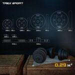 Набір регульованих бітумних гантелей Trex Sport 2х20 кг TX-020SNO - Зображення 3