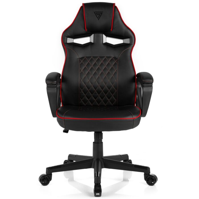 Ігрове крісло Sense7 Knight, чорно-червоне шкіра - Зображення 3