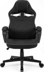 Ігрове крісло Sense7 Knight, чорно-сіре тканина - Зображення 2