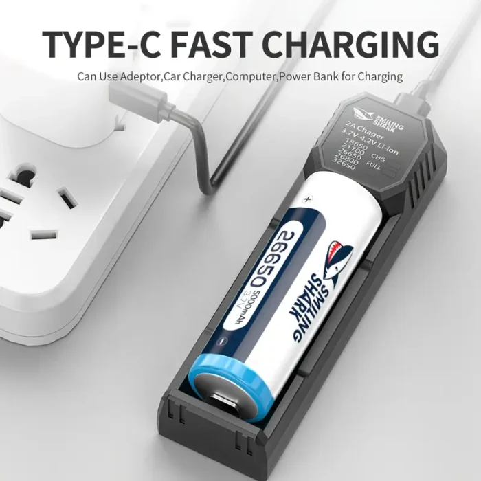 LED Ліхтарик SMILING SHARK M90 22 см для підводного плавання та охоти. - Зображення 2