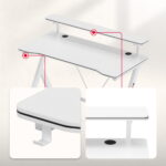 Ігровий стіл з полицею Huzaro 1.9 120 x 56 x 75 см білий - Зображення 4