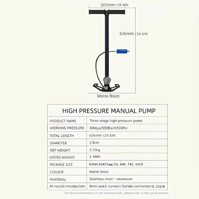 Ручний насос високого тиску XIAOYI 30 Мпа - Зображення 3