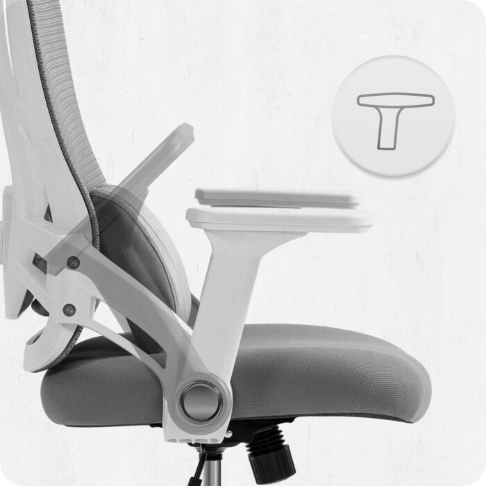 Офісне крісло CABRO C507 сіро-біла тканина - Зображення 9