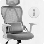 Офісне крісло CABRO C507 сіро-біла тканина - Зображення 10