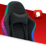 Геймерське крісло тканинне Hell's Chair HC-1000 Black LED - Зображення 4