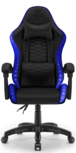 Геймерське крісло тканинне Hell's Chair HC-1000 Black LED - Зображення 7