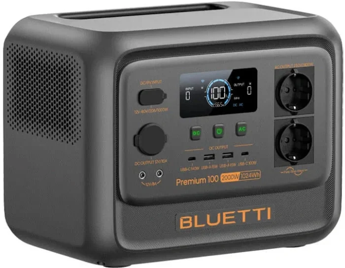 Зарядна станція Bluetti Premium 100 V2, 1800 Вт, 1024Wh (P-PR100V2-EU-GY-BL-010) - Зображення 2