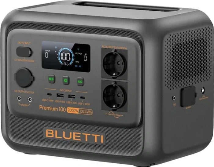 Зарядна станція Bluetti Premium 100 V2, 1800 Вт, 1024Wh (P-PR100V2-EU-GY-BL-010) - Зображення 4