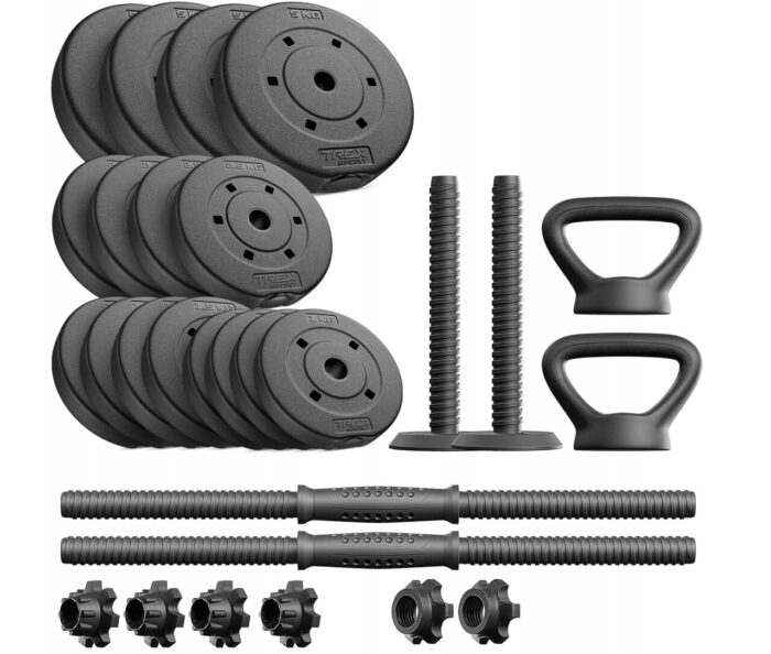 Набір регульованих бітумних гантелей 4 в 1 Trex Sport 2х20 кг TX-020SNO - Зображення 7