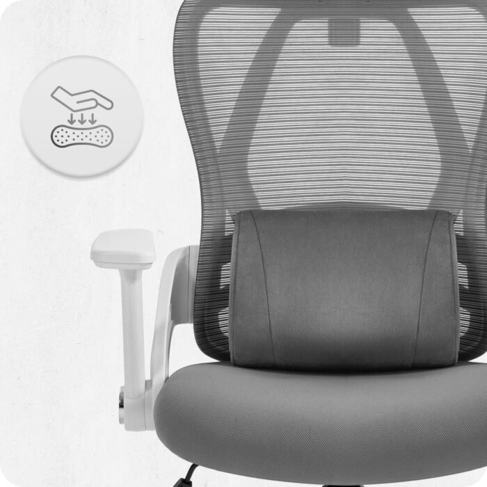 Офісне крісло CABRO C507 сіро-біла тканина - Зображення 13