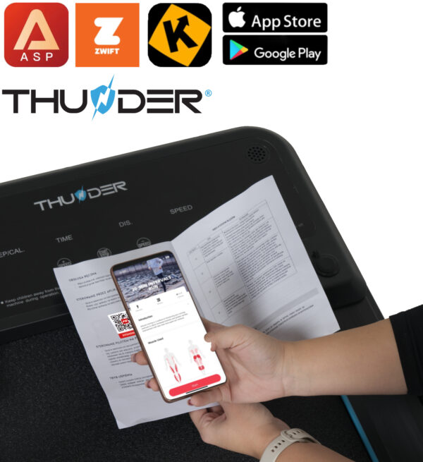 C Бігова доріжка електрична THUNDER IMPACT-SILVER - Зображення 6