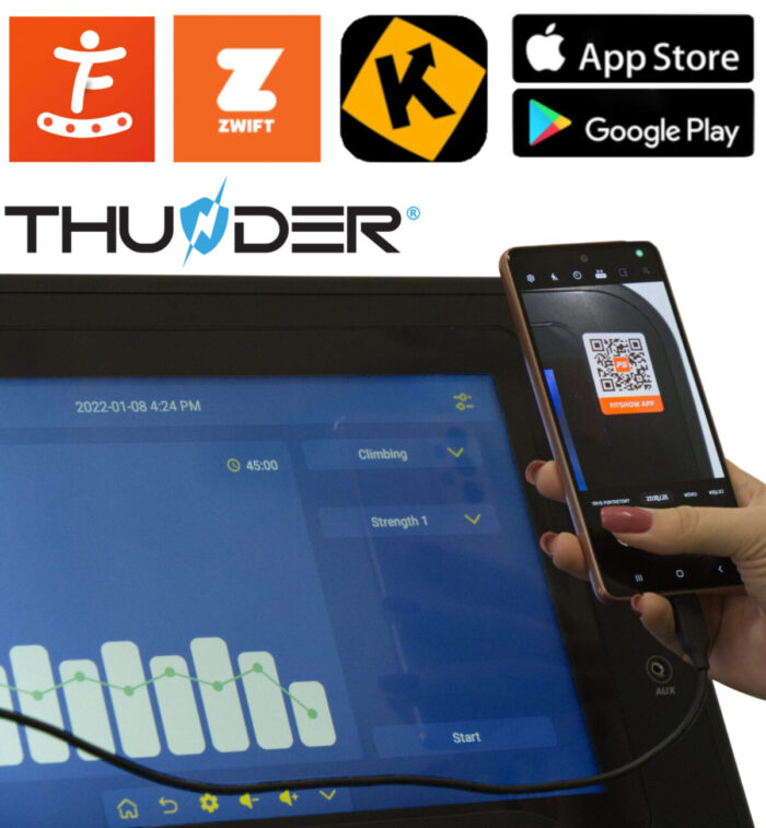 D Бігова доріжка електрична THUNDER IGNITE-S-TFT-BLACK - Зображення 10