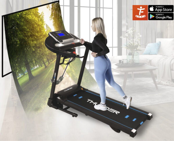 B Бігова доріжка електрична THUNDER RAPID-DS-BLACK - Зображення 4