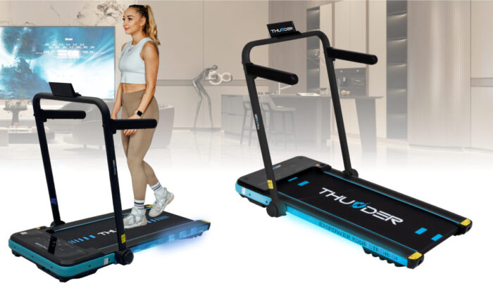 H Бігова доріжка електрична THUNDER IMPACT-BLUE - Зображення 6