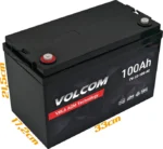 Акумулятор VOLCOM 12V 100Ah AGM TV-12-100-AE - Зображення 2