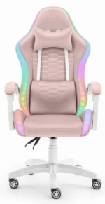 Геймерське крісло тканинне Hell's Chair HC-1000 Pink LED - Зображення 3