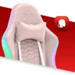 Геймерське крісло тканинне Hell's Chair HC-1000 Pink LED - Зображення 7