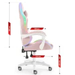 Геймерське крісло тканинне Hell's Chair HC-1000 Pink LED - Зображення 10