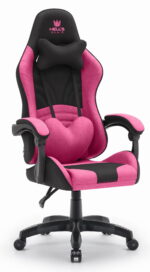 Геймерське крісло Hell's Chair Rainbow 2.0 Pink Black тканина