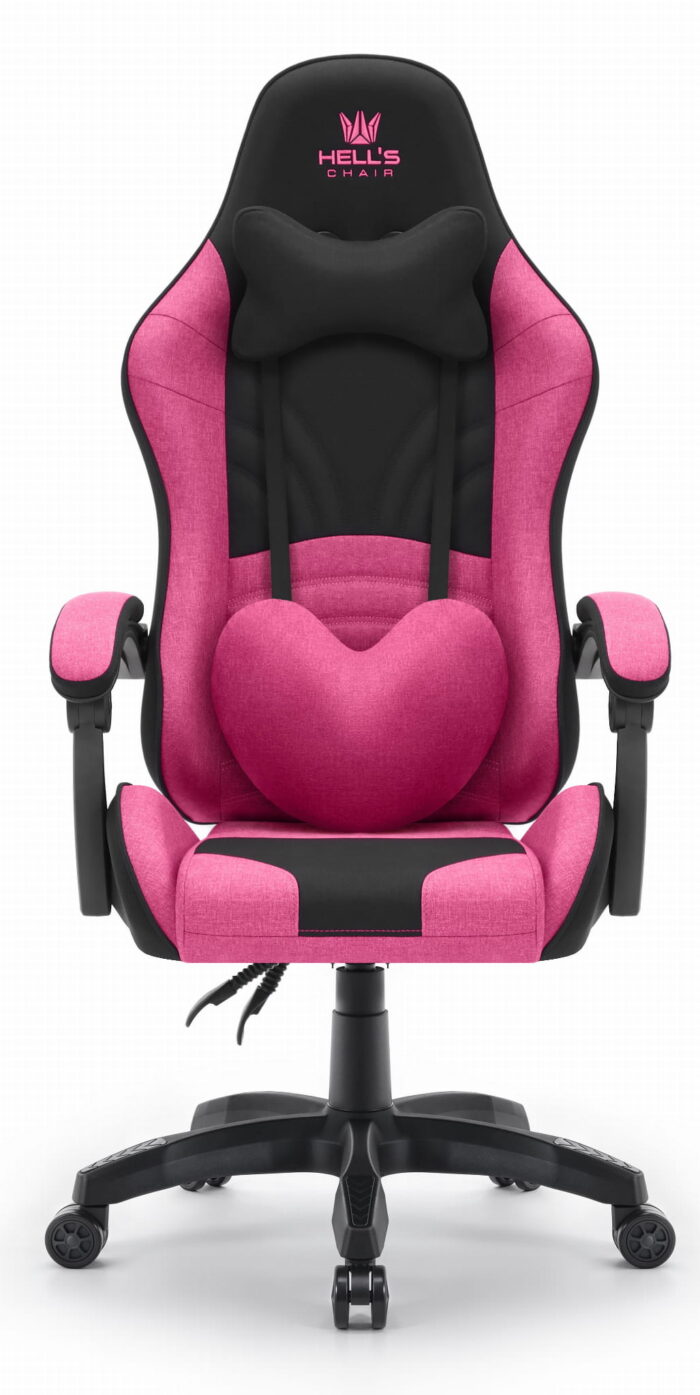 Геймерське крісло Hell's Chair Rainbow 2.0 Pink Black тканина - Зображення 3