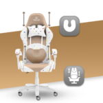 Геймерське крісло Hell's Chair Rainbow Biege екошкіра - Зображення 6