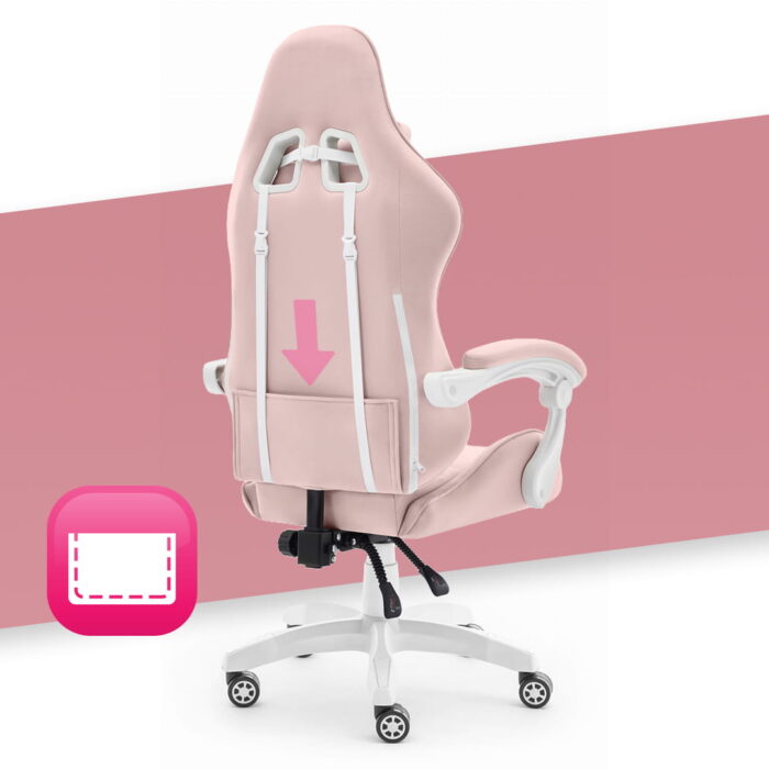Геймерське крісло Hell's Chair Rainbow 2.0 Pink тканина - Зображення 7