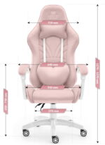 Геймерське крісло Hell's Chair Rainbow 2.0 Pink тканина - Зображення 9