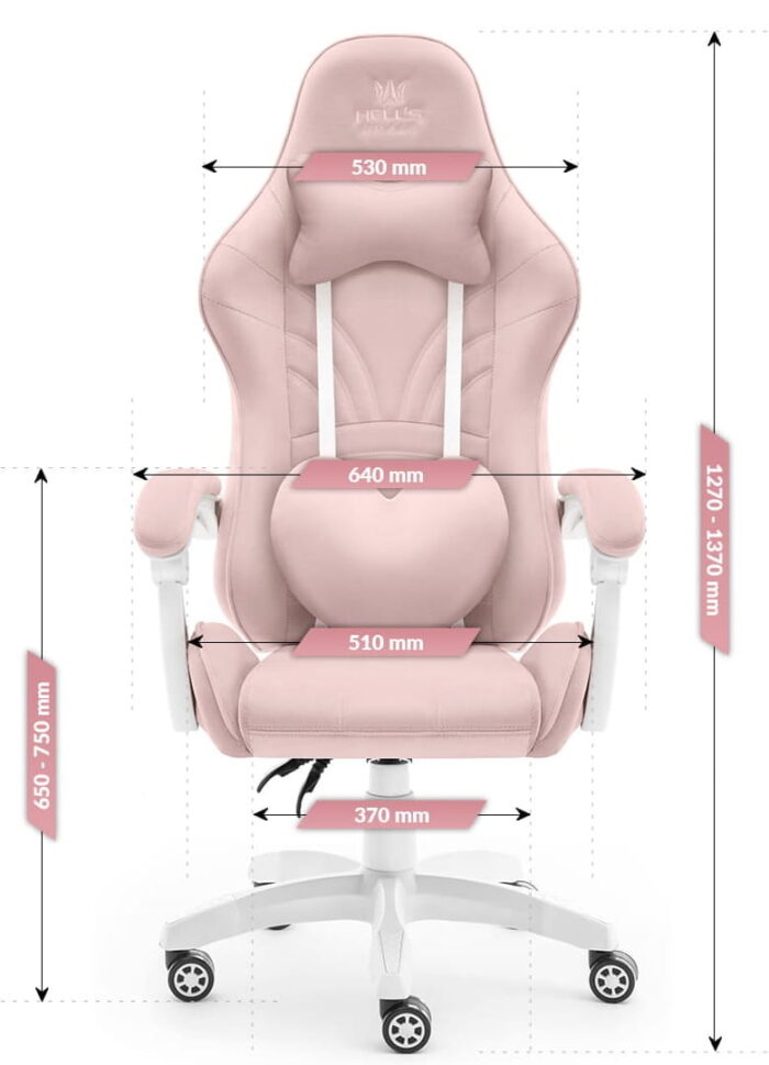 Геймерське крісло Hell's Chair Rainbow 2.0 Pink тканина - Зображення 9