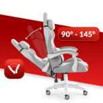 Геймерське крісло Hell's Chair HC-1014 Grey White тканина - Зображення 7