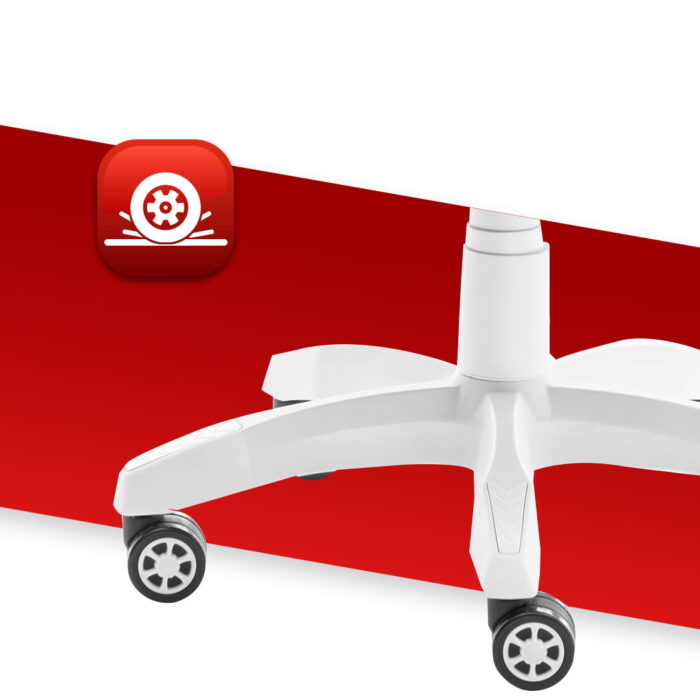 Геймерське крісло Hell's Chair HC-1014 Grey White тканина - Зображення 9