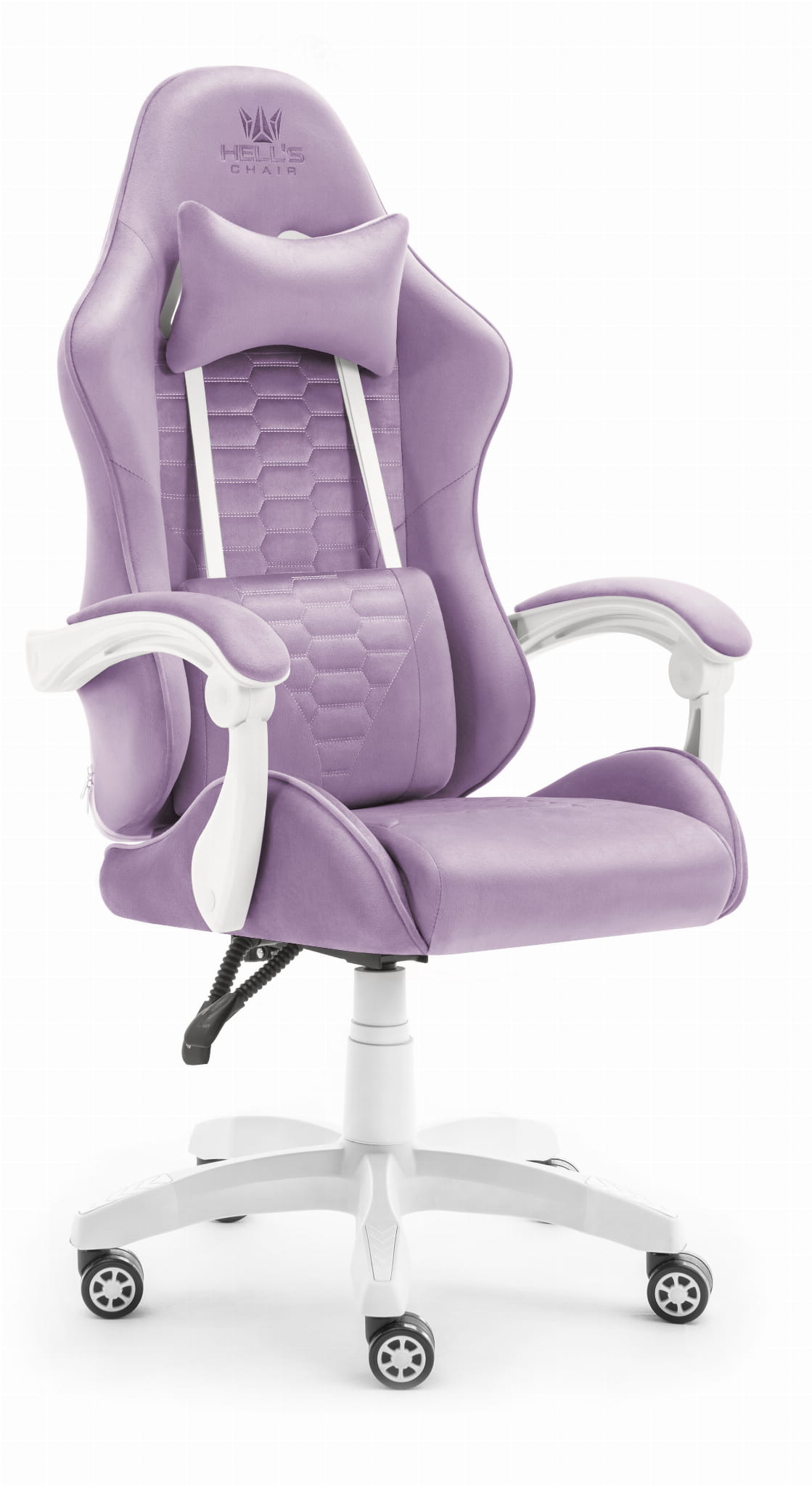 Fotel-gamingowy-Hells-Chair-HC-1000-Fioletowy-Bialy-Tkanina Геймерське крісло тканинне Hell's Chair HC-1000 Purple - Зображення 1