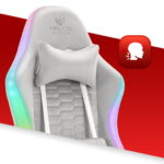 Геймерське крісло тканинне Hell's Chair HC-1000 Grey LED - Зображення 6