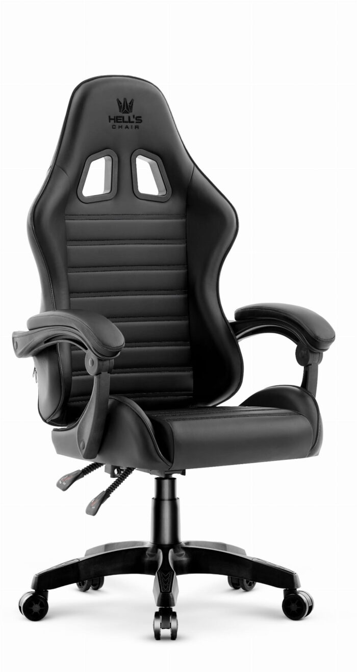 Геймерське крісло екошкіра Hell's Chair HC-1003 2.0 чорне - Зображення 2