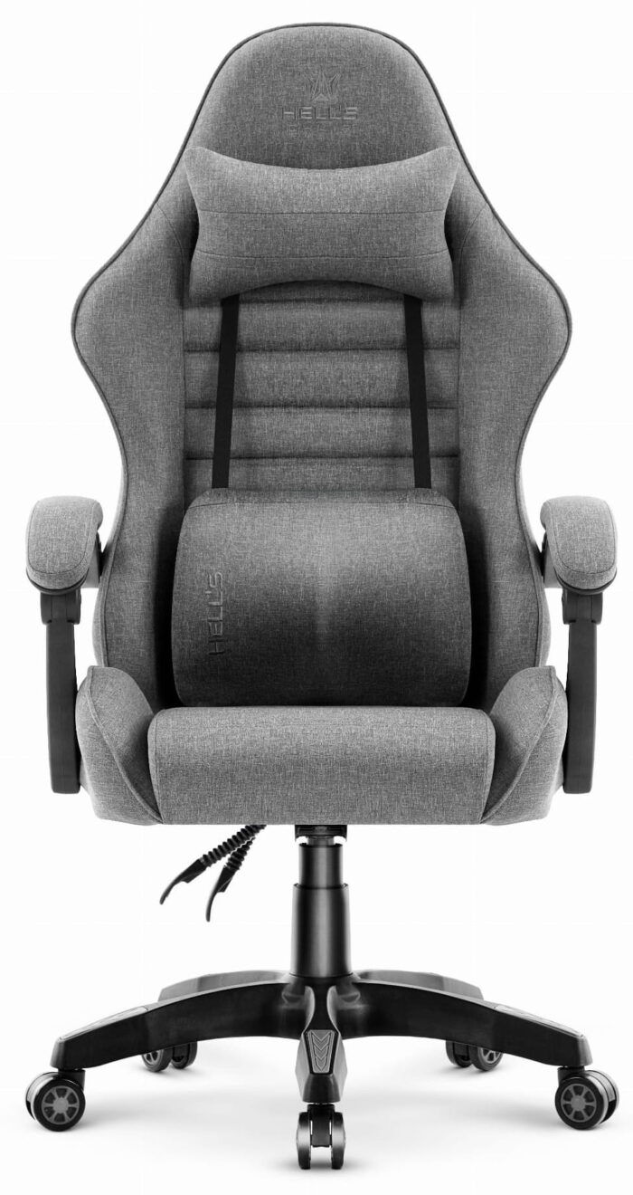 Геймерське крісло Hell's Chair HC-1003 2.0 Grey Black тканина - Зображення 3
