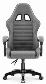 Геймерське крісло тканина Hell's Chair HC-1003 2.0, сіро-чорне - Зображення 4