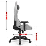 Геймерське крісло Hell's Chair HC-1006 Grey Black тканина - Зображення 9