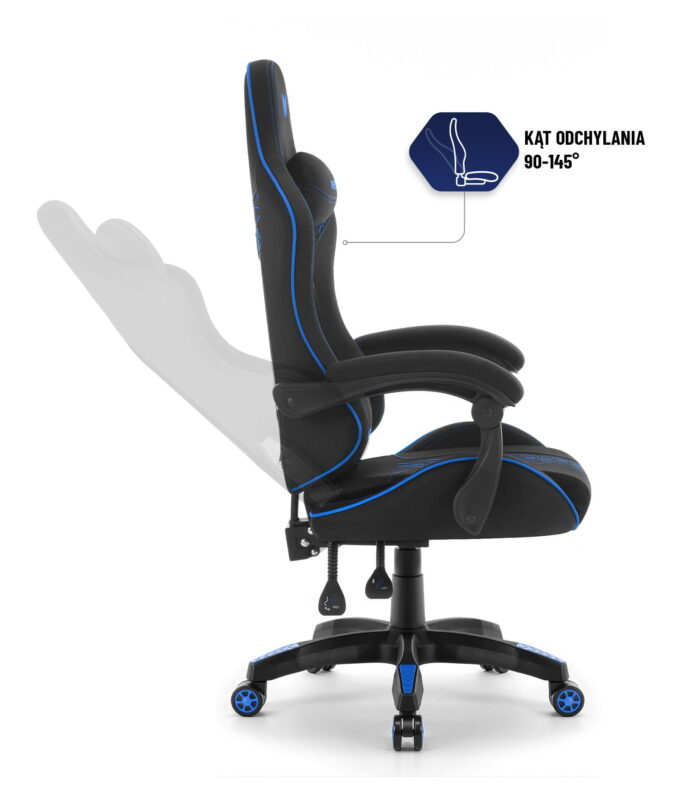 Геймерське крісло Hell's Chair HC-1008 Black Blue 2.0 тканина/сітка - Зображення 6
