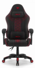 Геймерське крісло Hell's Chair HC-1008 Black Red 2.0 тканина/сітка - Зображення 2